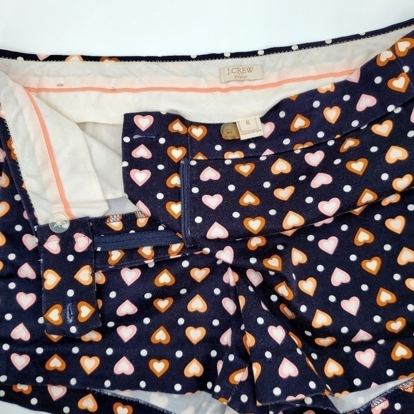 J.Crew Factory Women's Heart Print Shorts - Picture 3 of 6